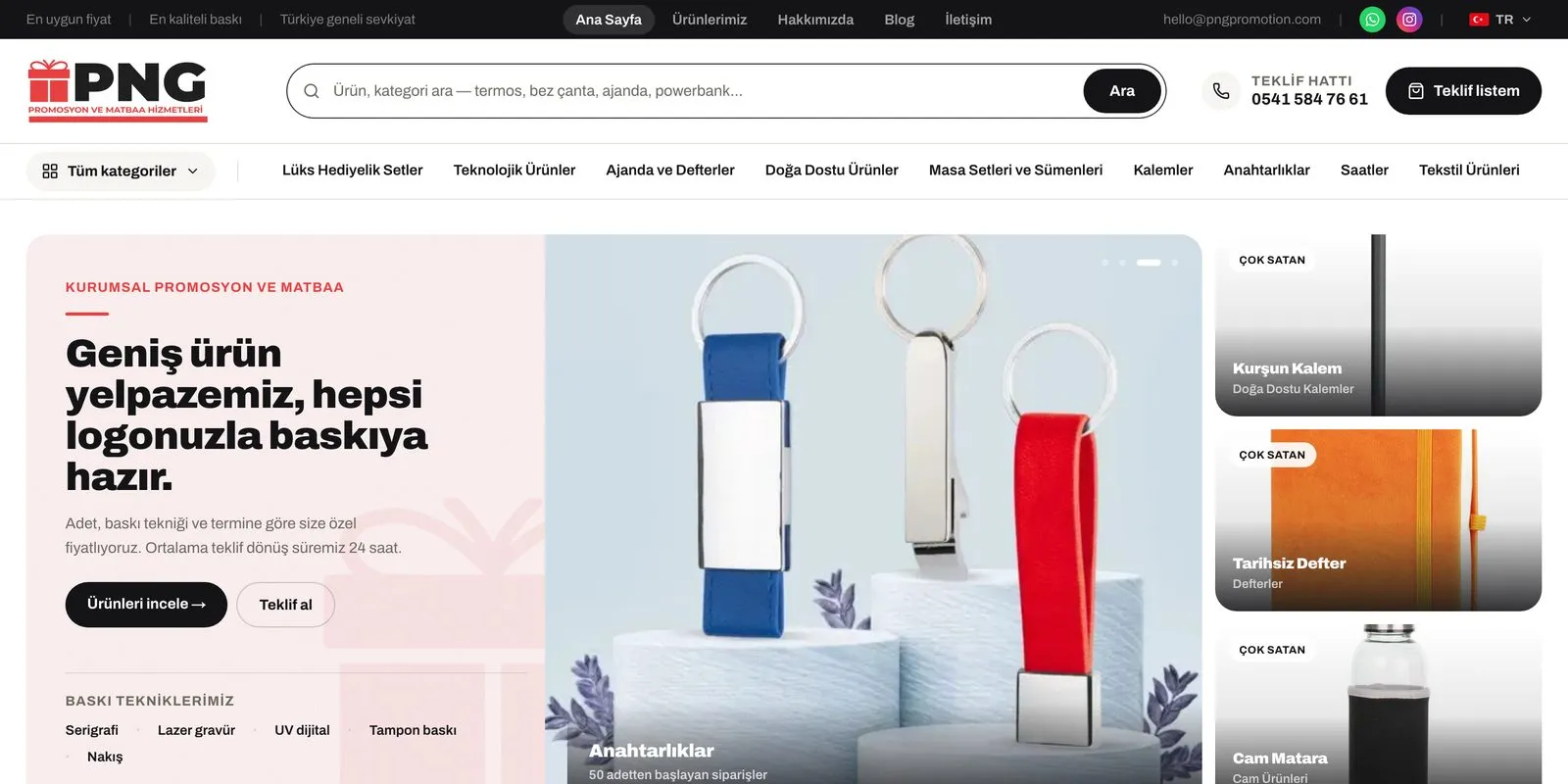 PNG Promosyon — B2B katalog